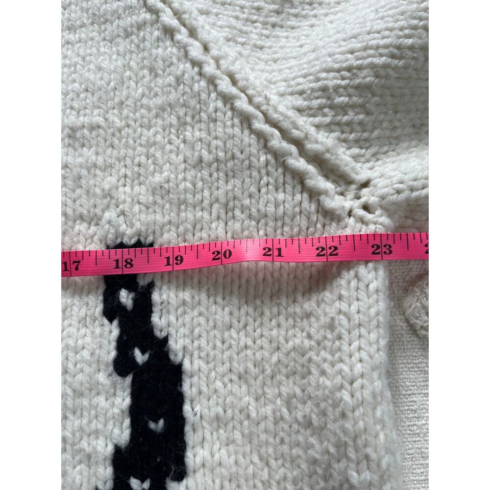 Vintage 60s 70s Cowichan Equestrian Cardigan Horse Sweater Western Rancher - Picture 6 of 7